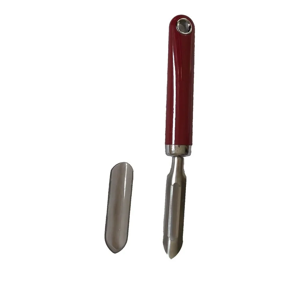 KitchenAid Peeler Potato Vegetable Red Stainless Steel w/ Cover Kitchen Utensil